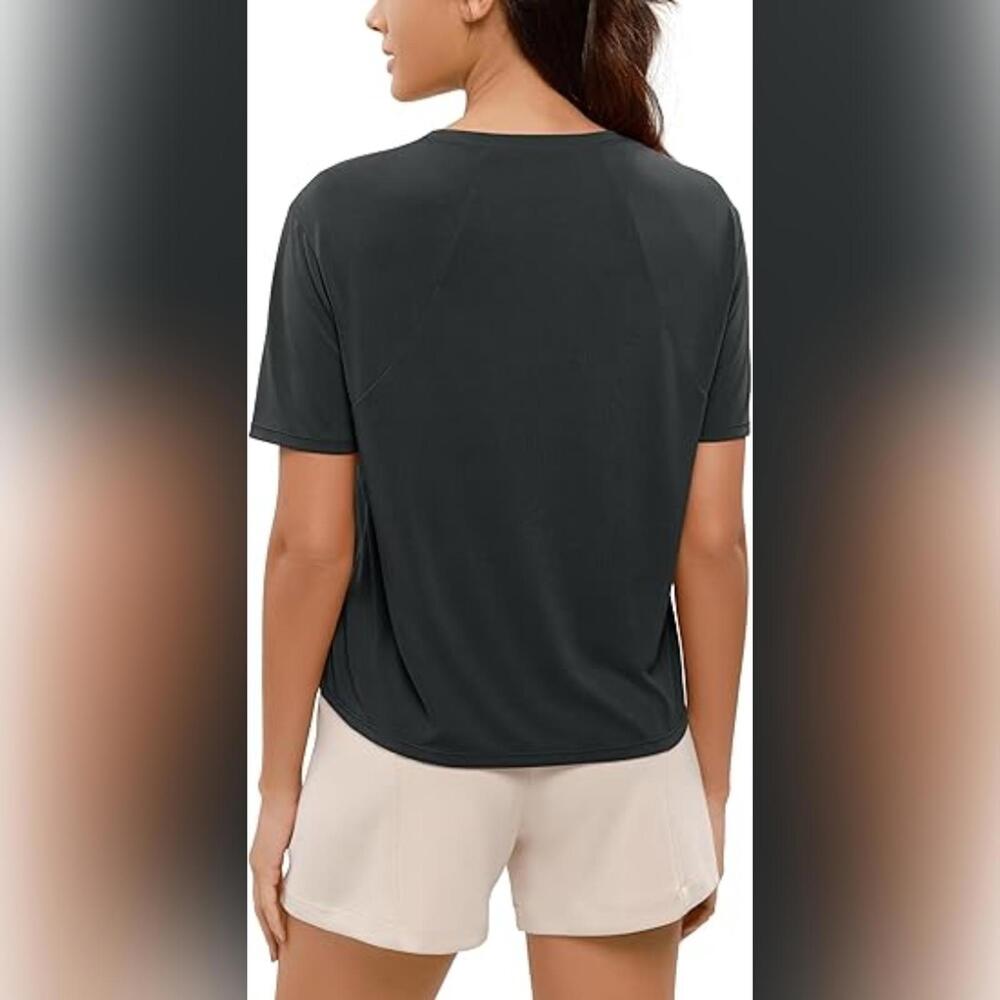 NWT ODODOS Modal Soft Short Sleeve Crew Tee Casual Top, Medium (8-10)